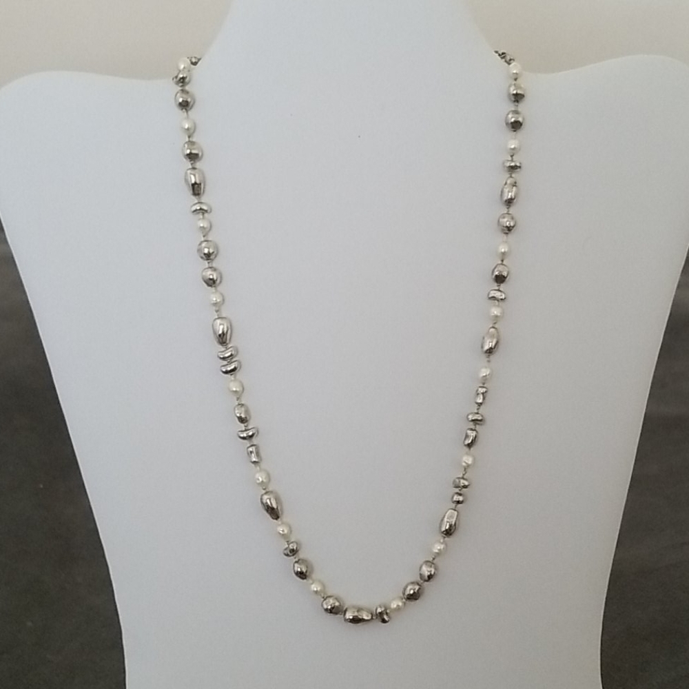 Freshwater Pearl and Silver Necklace
